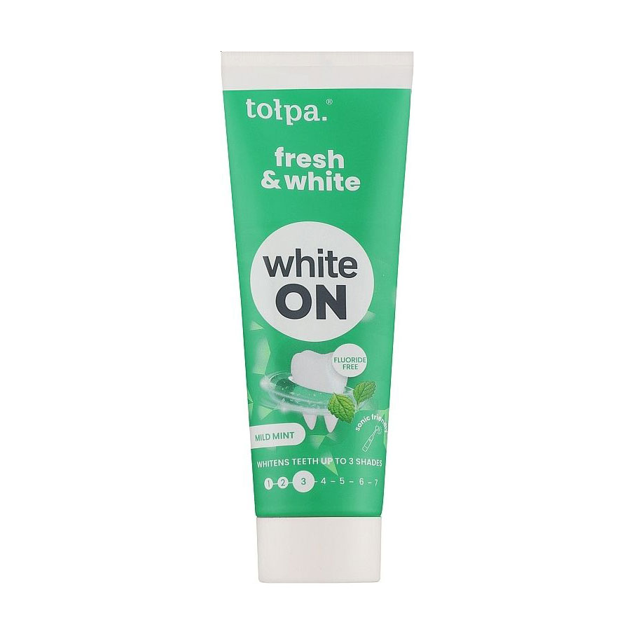 Відбілювальна зубна паста Tolpa White On Fresh &amp; White Toothpaste М'ята, 75 мл